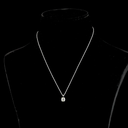 1.01 Cts 14k White Gold Antique Cushion Shape Solitaire Pendant