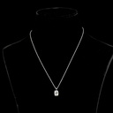 2.79 Cts 14k White Gold Cushion Brilliant Shape Solitaire Pendant