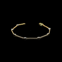 0.65 Cts 14k Yellow Gold Round Shape Station Bracelet