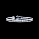 7.52 Cts 14k White Gold Radiant Shape Tennis Bracelet