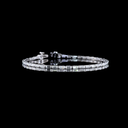 3.08 Cts 14k White Gold Baguette Shape Tennis Bracelet