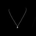 1 Cts 14k White Gold Oval Shape Solitaire Pendant