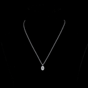 1.54 Cts 14k White Gold Oval Shape Solitaire Pendant