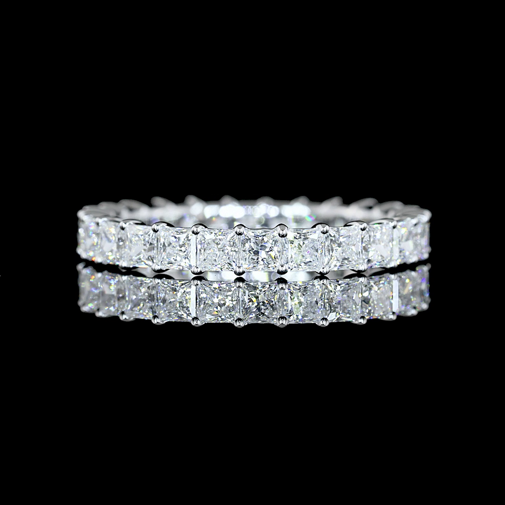 1.91 Cts 14k White Gold Princess Shape Eternity Band Eternity Band