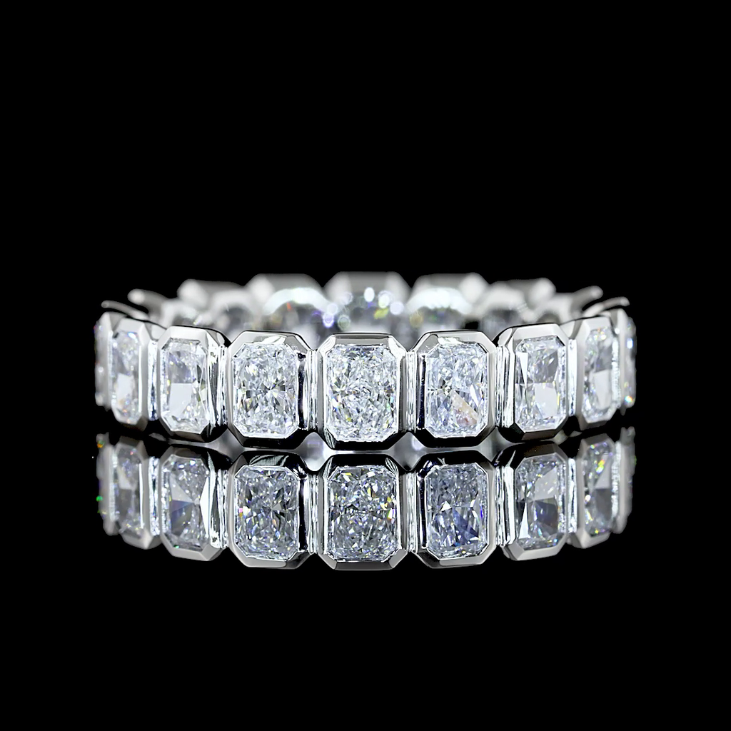 1.82 Cts Platinum Radiant Shape Eternity Band Eternity Band
