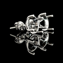 6.06 Cts Platinum Round Shape Studs Earring