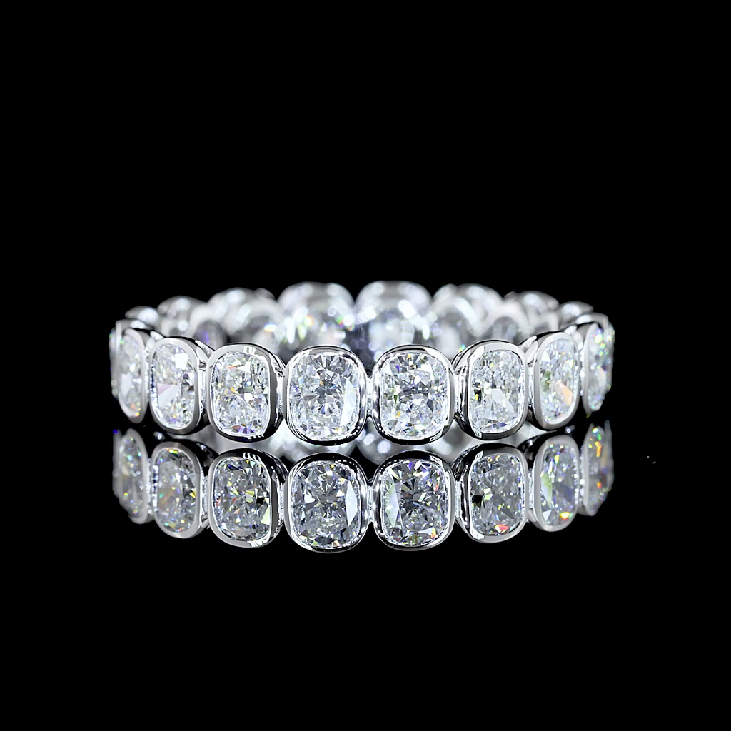2.15 Cts 14k White Gold Cushion Brilliant Shape Eternity Band Eternity Band