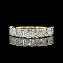 3.09 Cts 14k Yellow Gold Princess Shape Half Eternity Eternity Band