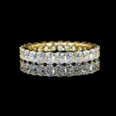2.27 Cts 14k Yellow Gold Cushion Brilliant Shape Eternity Band Eternity Band