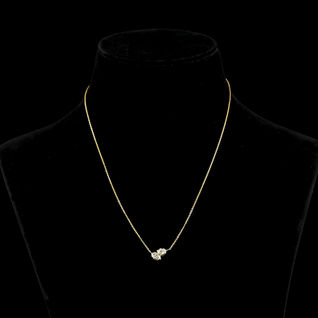 0.41 Cts 14k Yellow Gold Marquise Shape Pendant Pendant