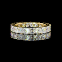 3.05 Cts 14k Yellow Gold Asscher Shape Eternity Band Eternity Band