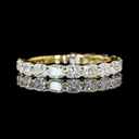 1.64 Cts 14k Yellow Gold Cushion Brilliant Shape 3/4 Band Eternity Band