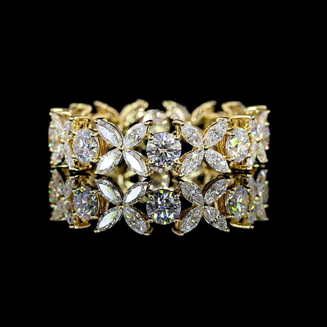 2.35 Cts 14k Yellow Gold Round Shape Special Eternity Band