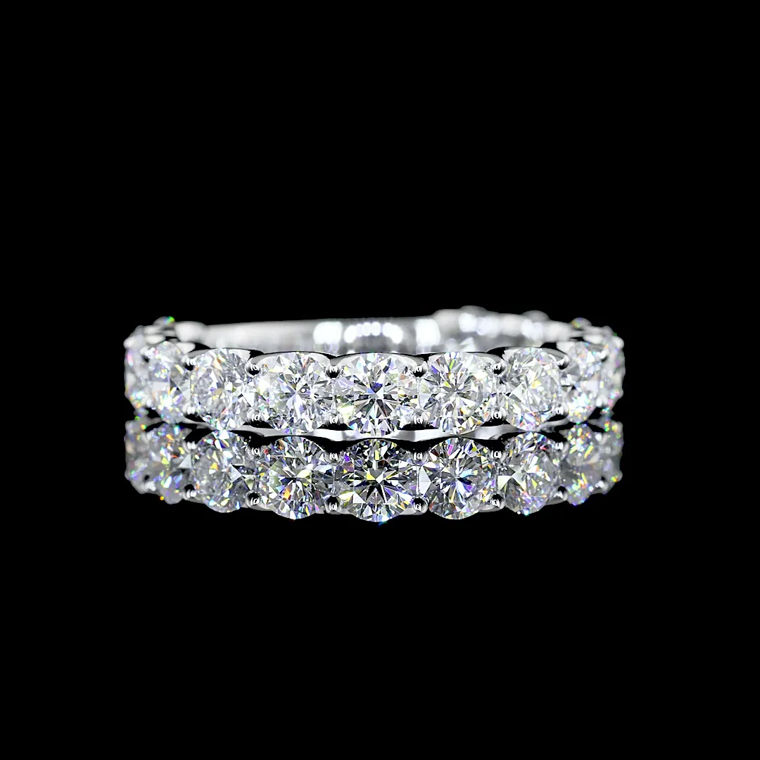 2 Cts 14k White Gold Round Shape 3/4 Band Eternity Band