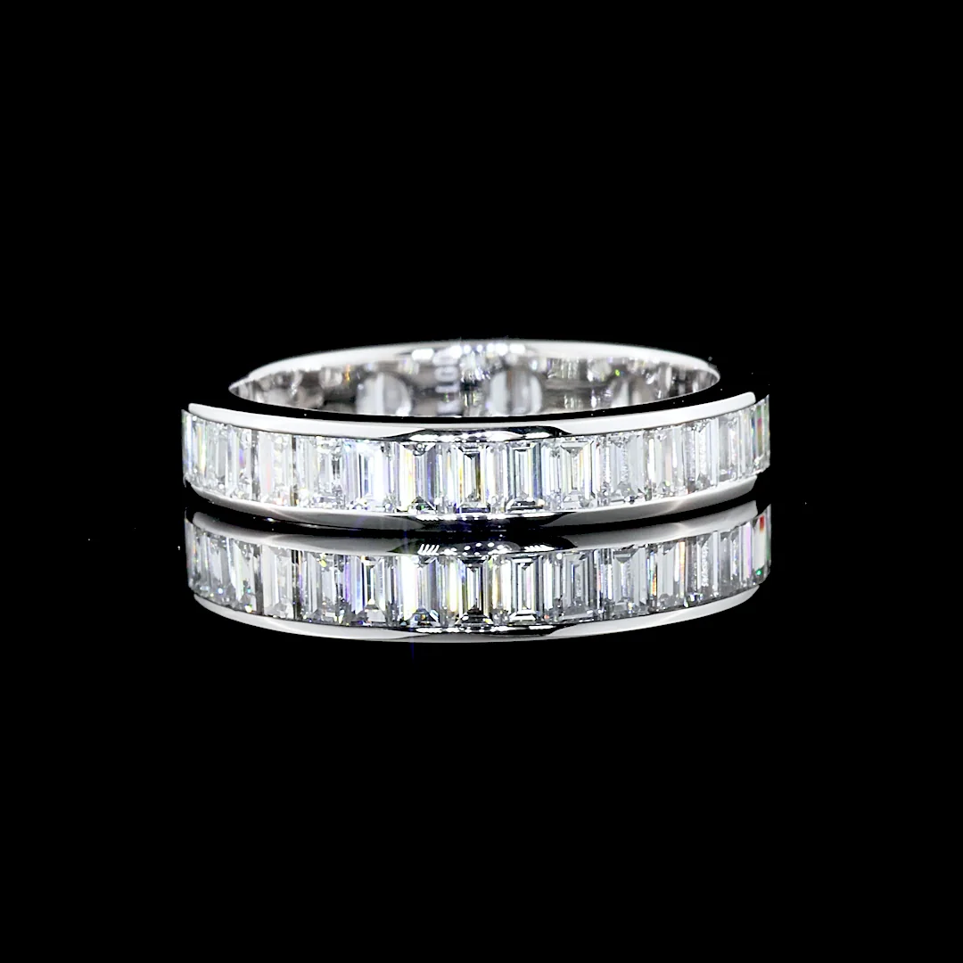 1.94 Cts 14k White Gold Baguette Shape Eternity Band Eternity Band
