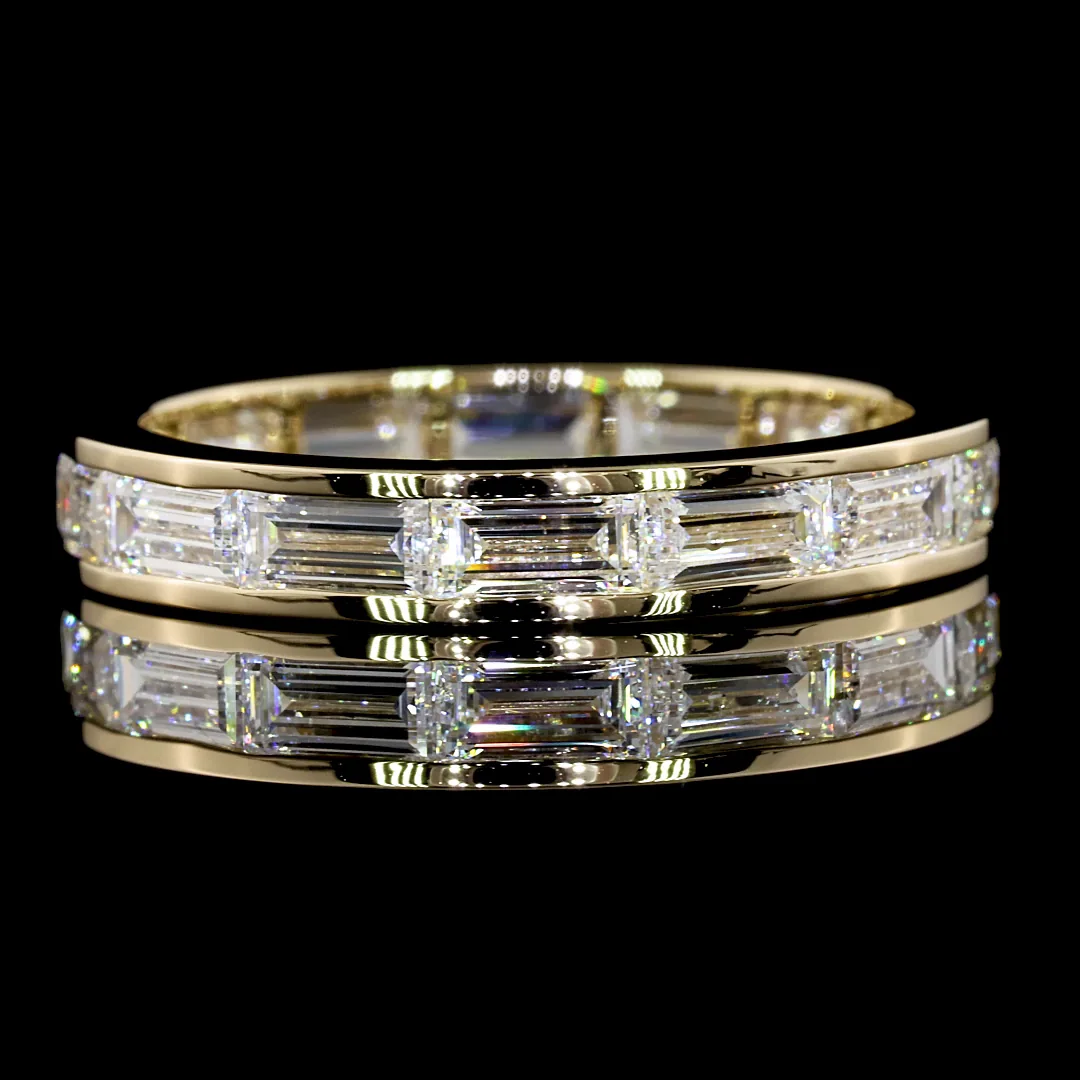 1.81 Cts 14k Yellow Gold Baguette Shape Eternity Band Eternity Band