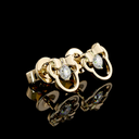 0.11 Cts 18k Yellow Gold Round Shape Studs Earring