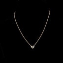 1.57 Cts 14k Rose Gold Heart Shape Solitaire Pendant