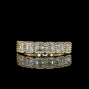 1.45 Cts 14k Yellow Gold Asscher Shape 7 Stones Eternity Band