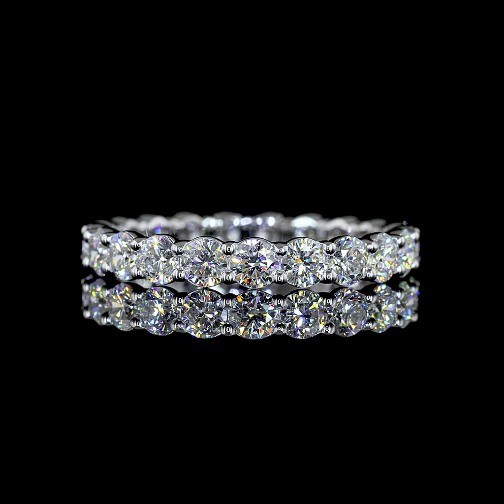 1.85 Cts 14k White Gold Round Shape Eternity Band Eternity Band
