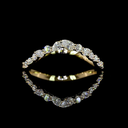 0.39 Cts 14k Yellow Gold Mix Shape Half Eternity Eternity Band