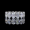 7.21 Cts Platinum Oval Shape Eternity Band Eternity Band