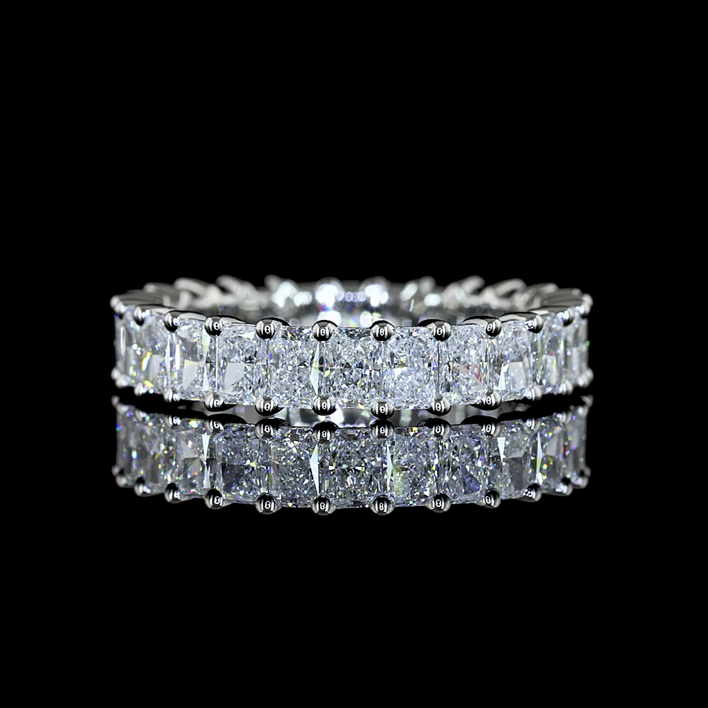 2.69 Cts Platinum Radiant Shape Eternity Band Eternity Band