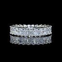 2.69 Cts Platinum Radiant Shape Eternity Band Eternity Band