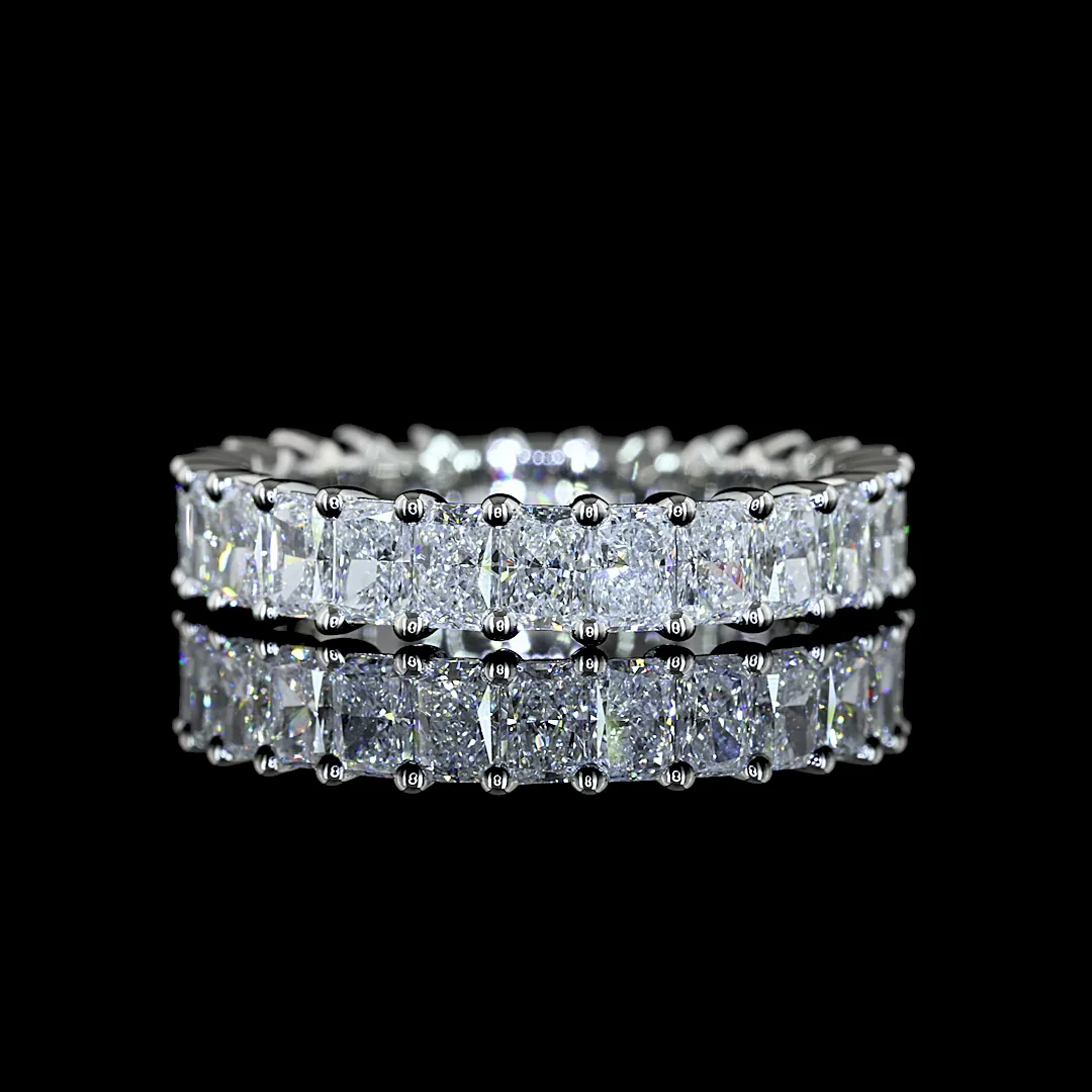 2.69 Cts Platinum Radiant Shape Eternity Band Eternity Band
