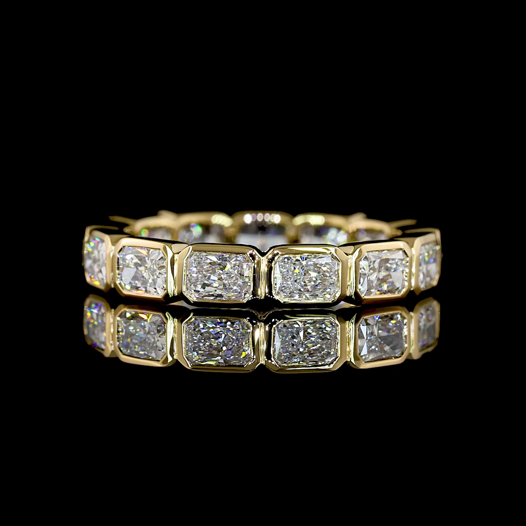 1.73 Cts 18k Yellow Gold Radiant Shape Eternity Band Eternity Band