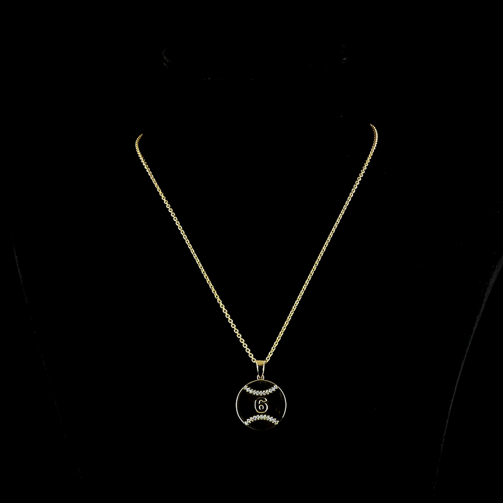 0.17 Cts 14k Yellow Gold Round Shape Pendant Pendant