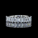2.12 Cts Platinum Emerald Shape 3/4 Band Eternity Band