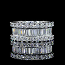 3.62 Cts Platinum Mix Shape Special Eternity Band