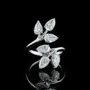 3.09 Cts 14k White Gold Pear Shape Special Ring