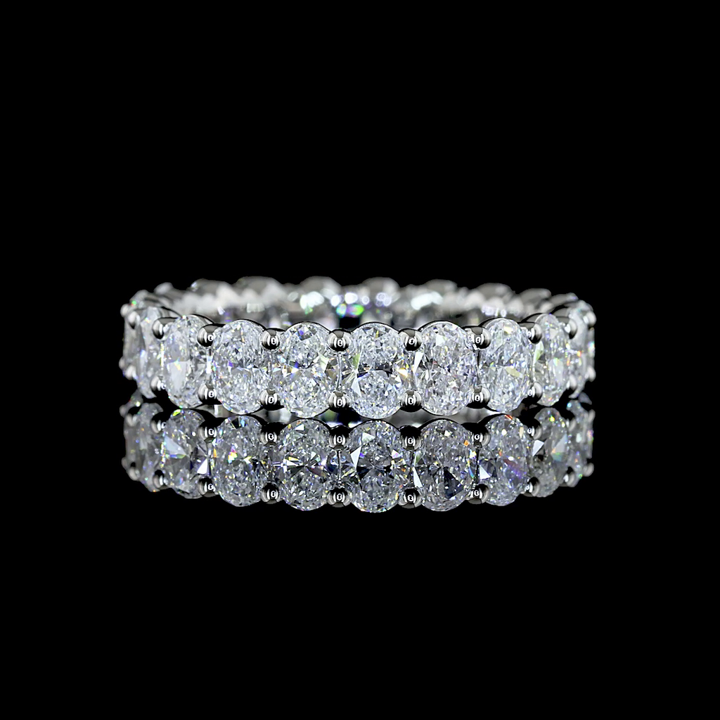 2.69 Cts Platinum Oval Shape Eternity Band Eternity Band