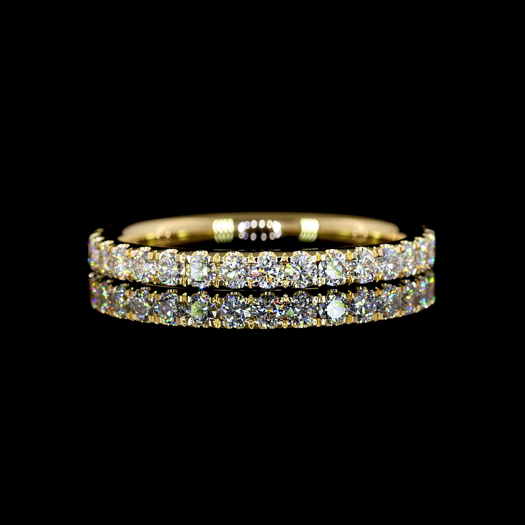0.8 Cts 18k Yellow Gold Round Shape Eternity Band Eternity Band