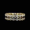 0.72 Cts 14k Yellow Gold Round Shape 3/4 Band Eternity Band