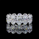 12.42 Cts 14k White Gold Oval Shape Eternity Band Eternity Band