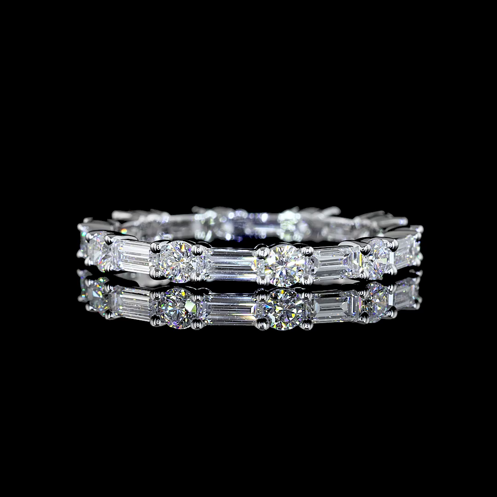 2 Cts 14k White Gold Mix Shape Eternity Band Eternity Band