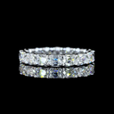 2.48 Cts 14k White Gold Antique Cushion Shape Eternity Band Eternity Band