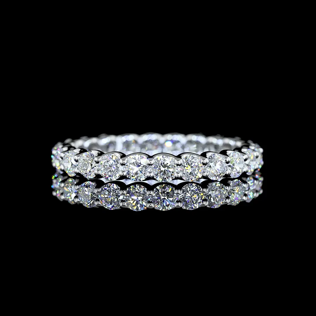 1.15 Cts 14k White Gold Round Shape Eternity Band Eternity Band