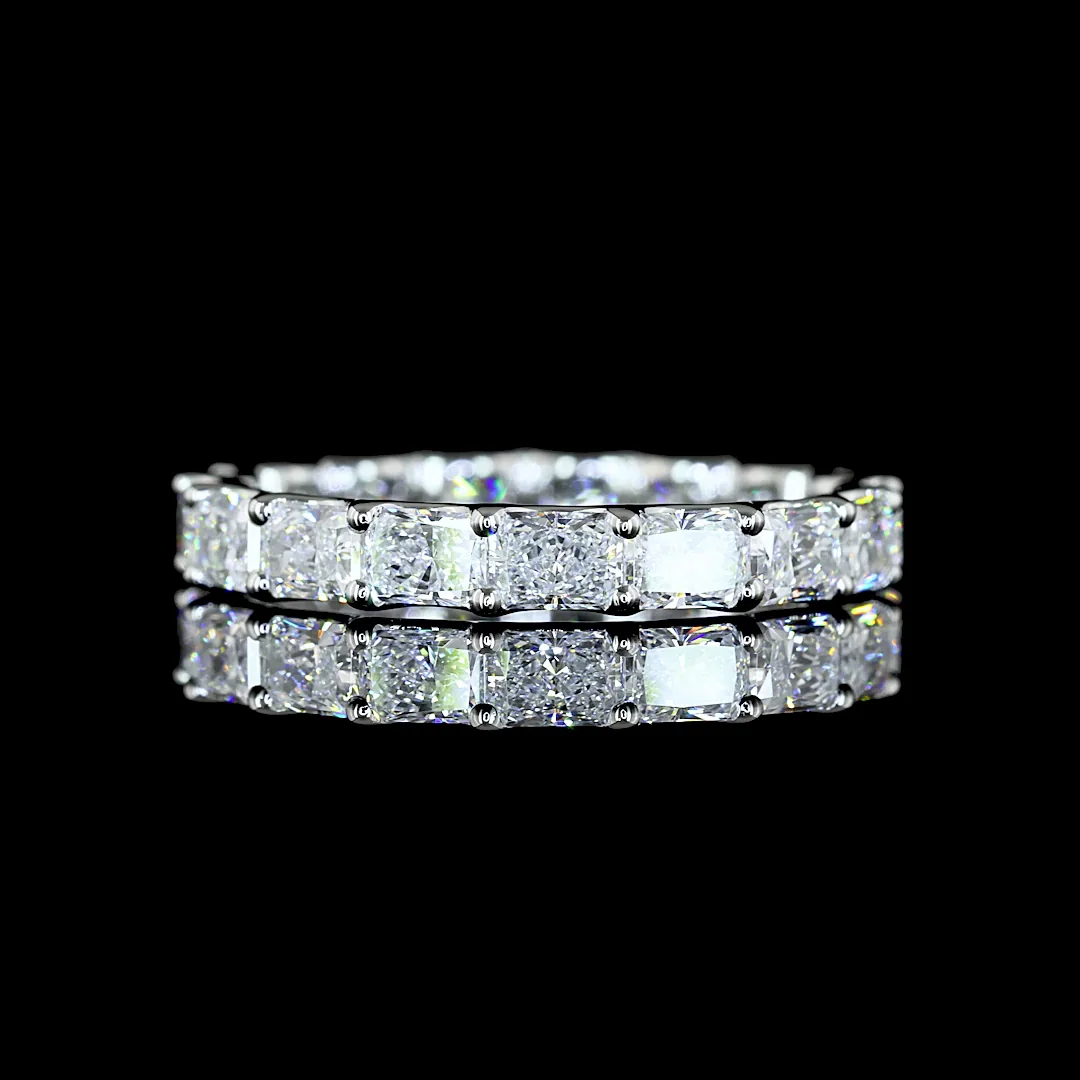 1.84 Cts Platinum Radiant Shape Eternity Band Eternity Band