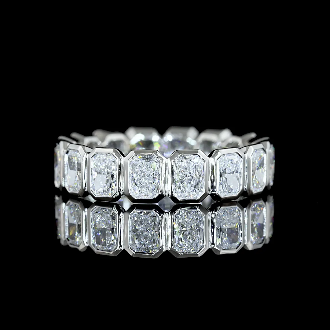 2.47 Cts Platinum Radiant Shape Eternity Band Eternity Band