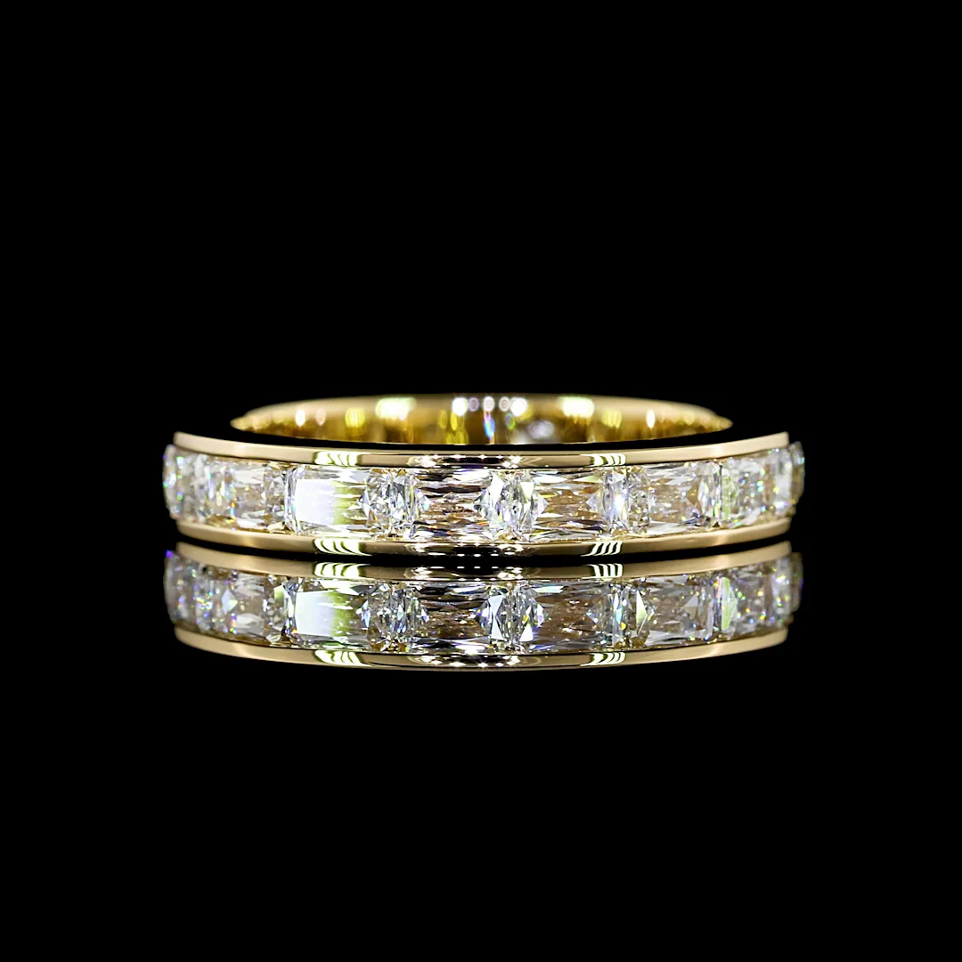 1.28 Cts 14k Yellow Gold Radiant Modified Shape Eternity Band Eternity Band