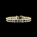5.88 Cts 14k Yellow Gold Mix Shape Tennis Bracelet