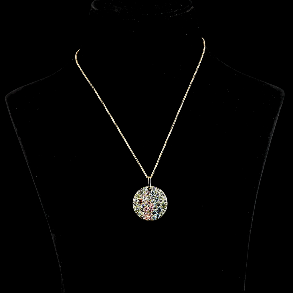 5.13 Cts 14k Yellow Gold Round Shape Pendant Pendant