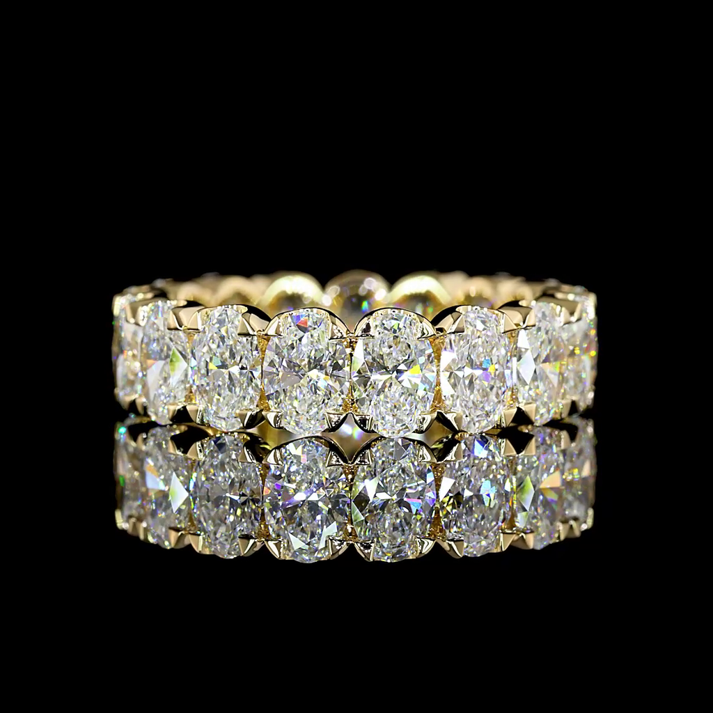 5.35 Cts 14k Yellow Gold Oval Shape Eternity Band Eternity Band