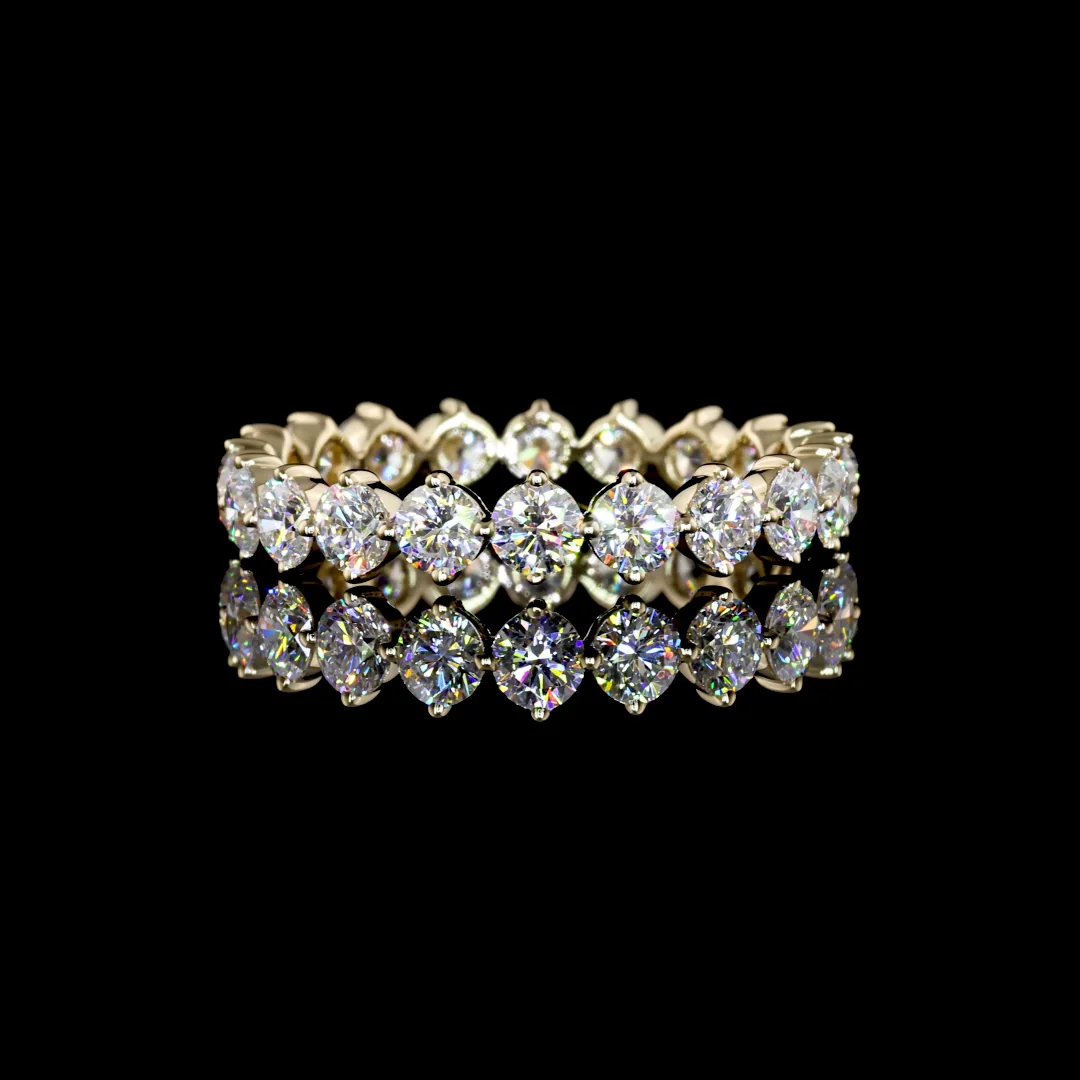 1.76 Cts 14k Yellow Gold Round Shape Eternity Band Eternity Band