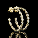 2.5 Cts 14k Yellow Gold Mix Shape C Hoops Earring