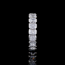 2.09 Cts 14k White Gold Emerald Shape Eternity Band Eternity Band